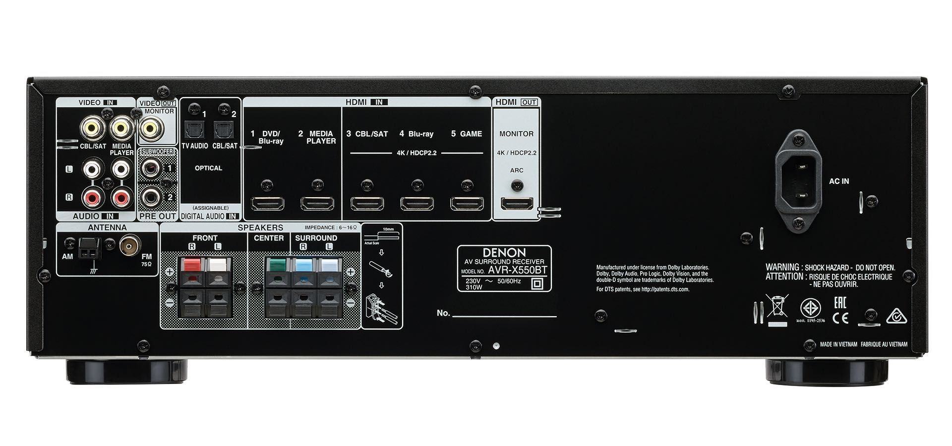 Ресивер Denon AVR-X550BT (AVR-S650H,AVC-S660H/AVR-X1700,2800)