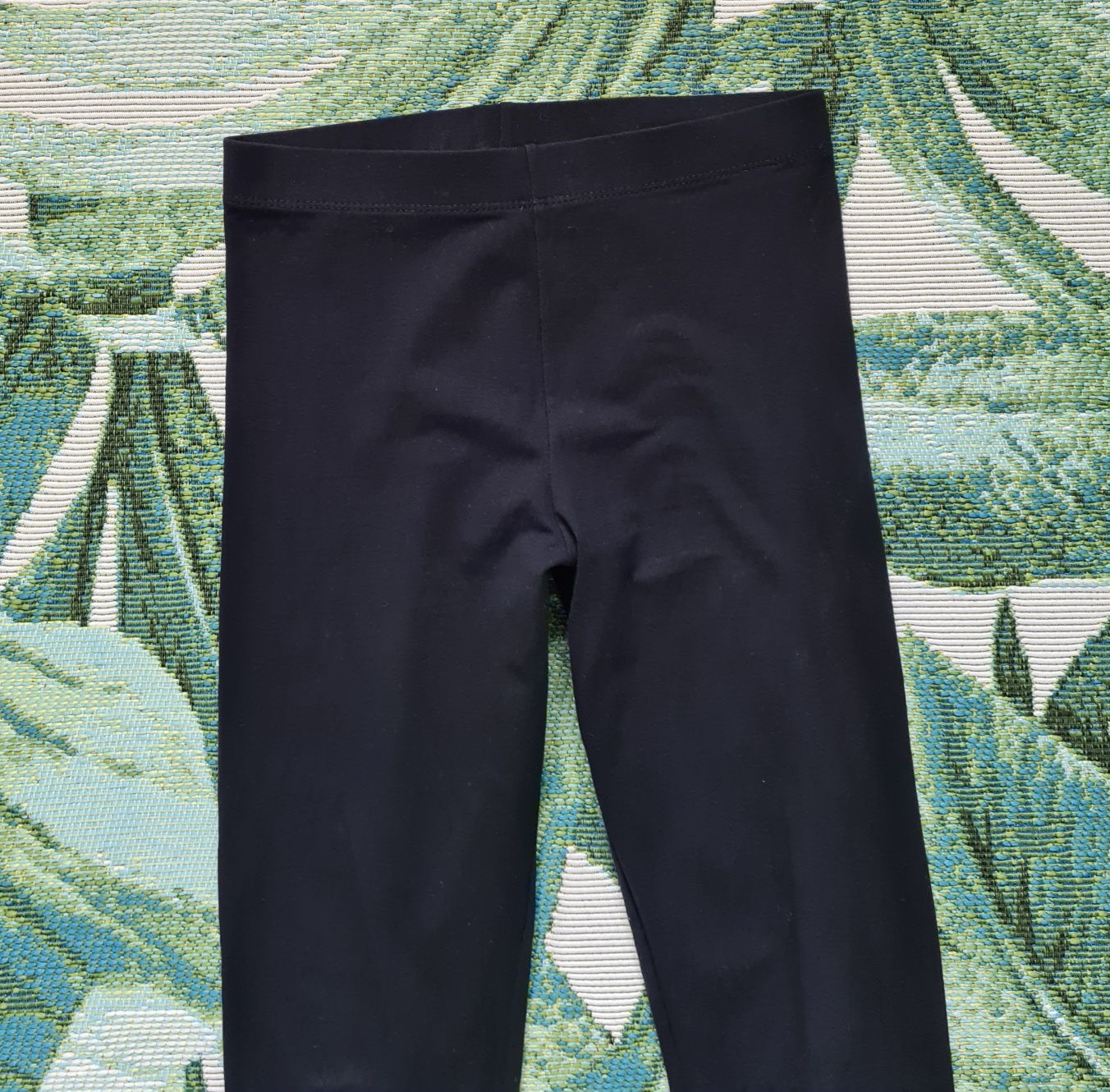 H&M czarne bawełniane legginsy 158