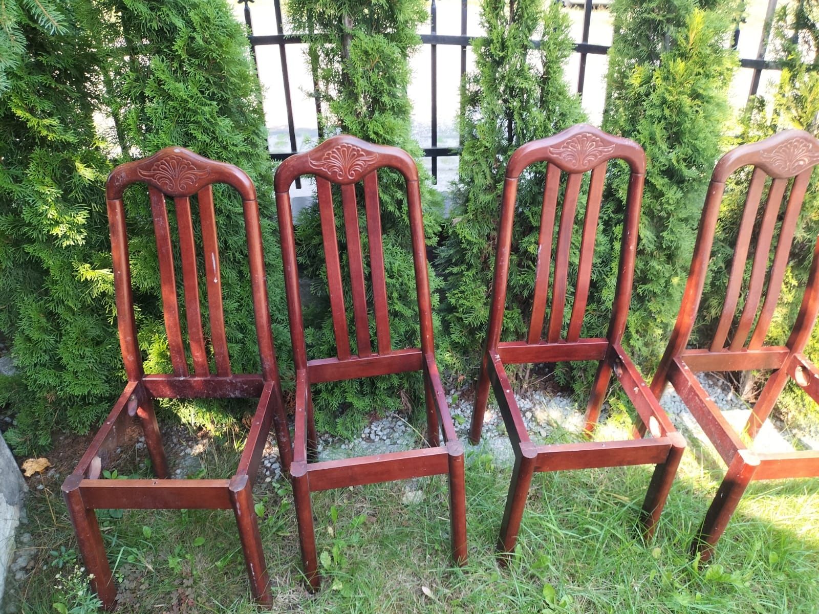 Drewniane krzesła komplet 4 sztuki