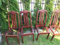 Drewniane krzesła komplet 4 sztuki