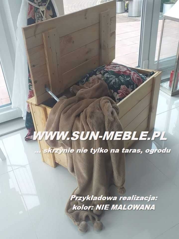 Skrzynia Kufer drewniany KOLOR 80x40x60 - pokój sypialnia taras balkon