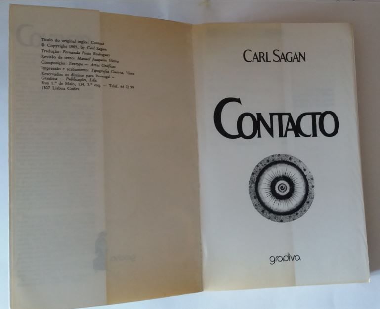 Livro: Contacto - Carl Sagan (Portes incluídos)