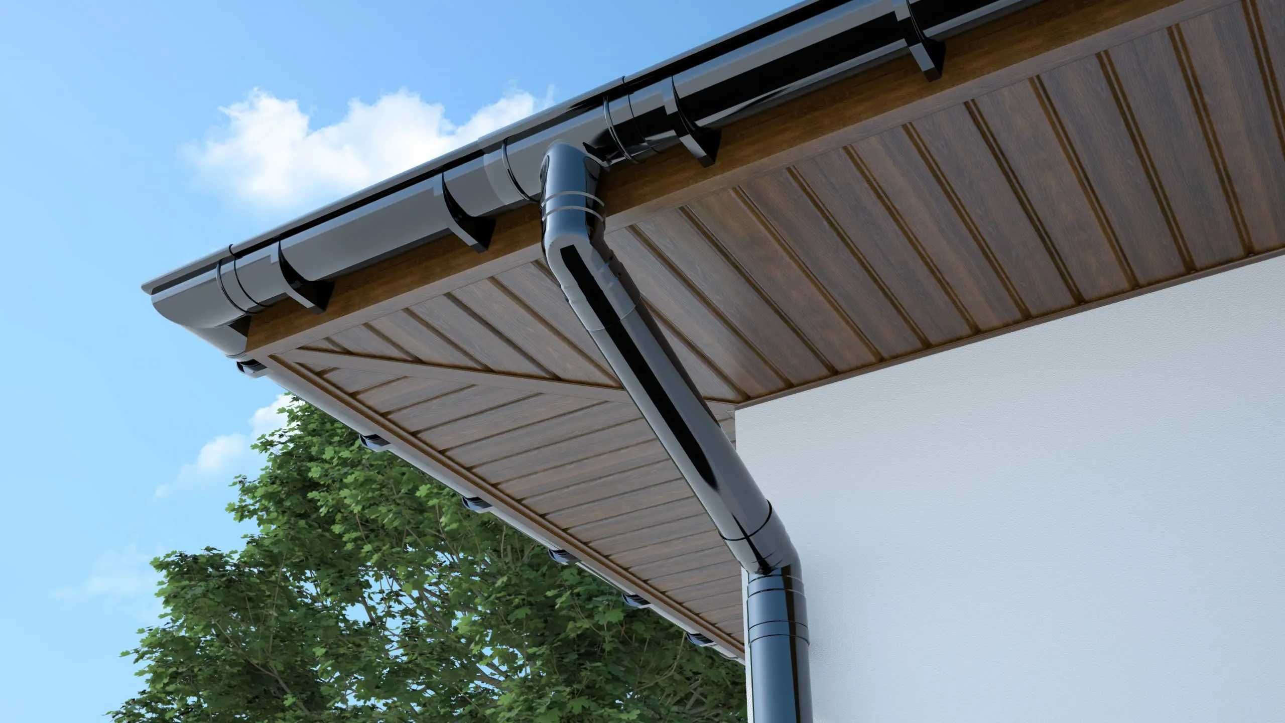 Rynny PCV System Rynnowy GAMRAT 75, 100, 125 brąz i grafit (jak BRYZA)