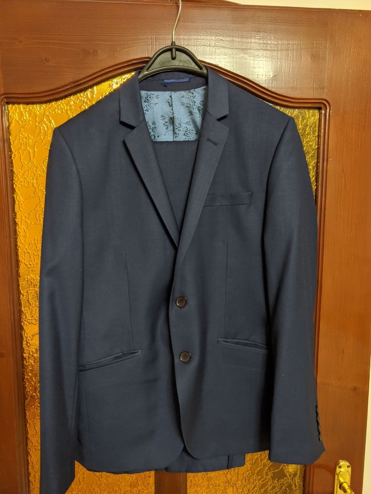 Чоловічий костюм (піджак+штани) синій