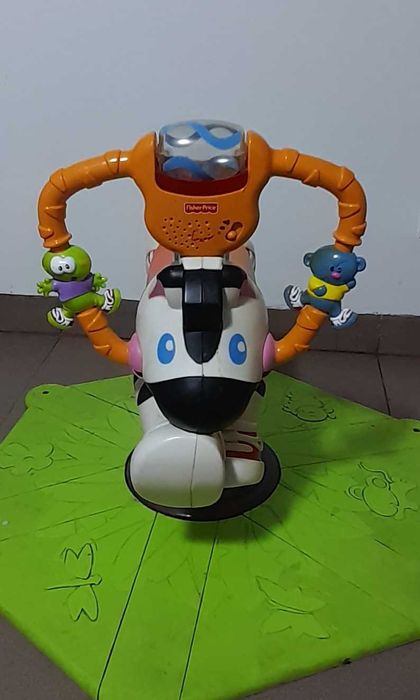 Zebra ginástica "saltitão"com luzes e música BARATO(brinquedo criança)