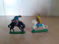 2 ołowiane figurki Indianin i kowboj