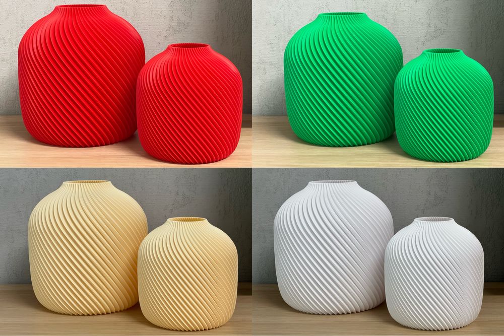 Zestaw 2x WAZON • Spiralny • SZARO-NIEBIESKI