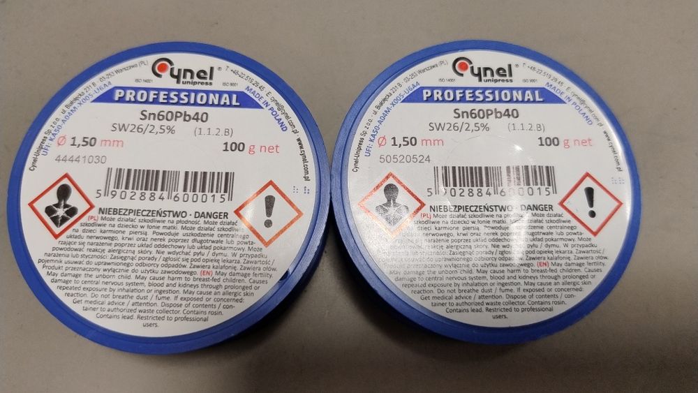 2x Cyna do lutowania Sn60Pb40 100g 1.5mm