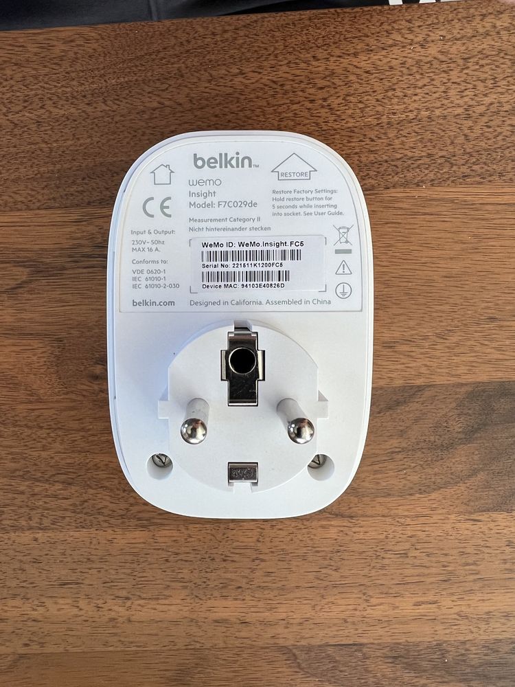 Belkin WeMo Insight Switch z miernikiem energii (Wi-Fi)