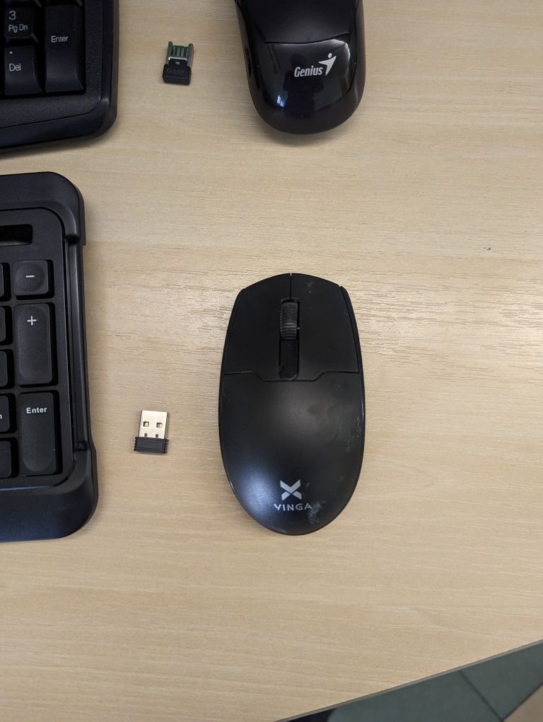 Комплект: клавіатура та миша vinga, genius - ціна за все