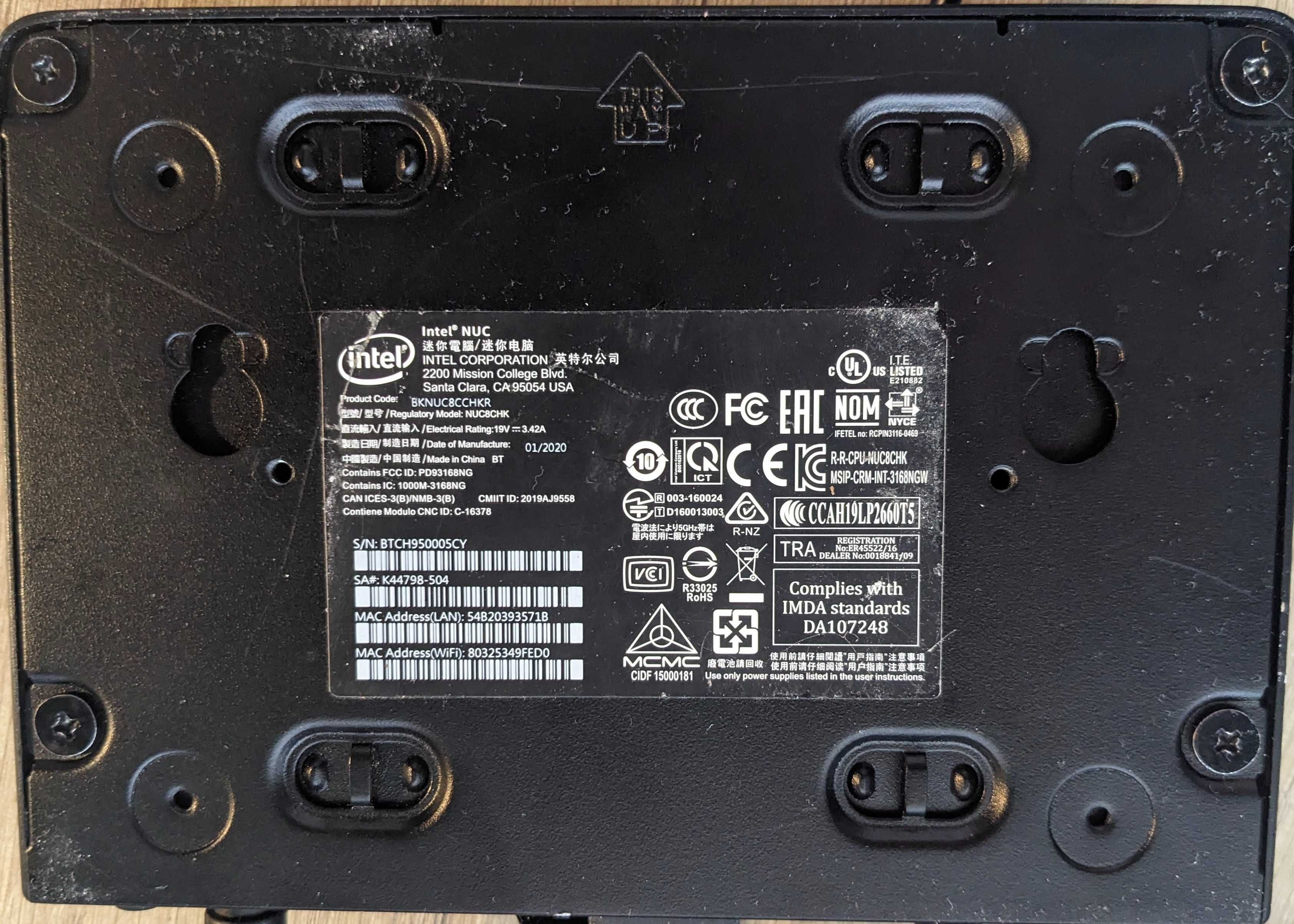 Комп'ютер Intel NUC 8 Rugged/Chaco Canyon(BKNUC8CCHKR) + DATO DP700PRO