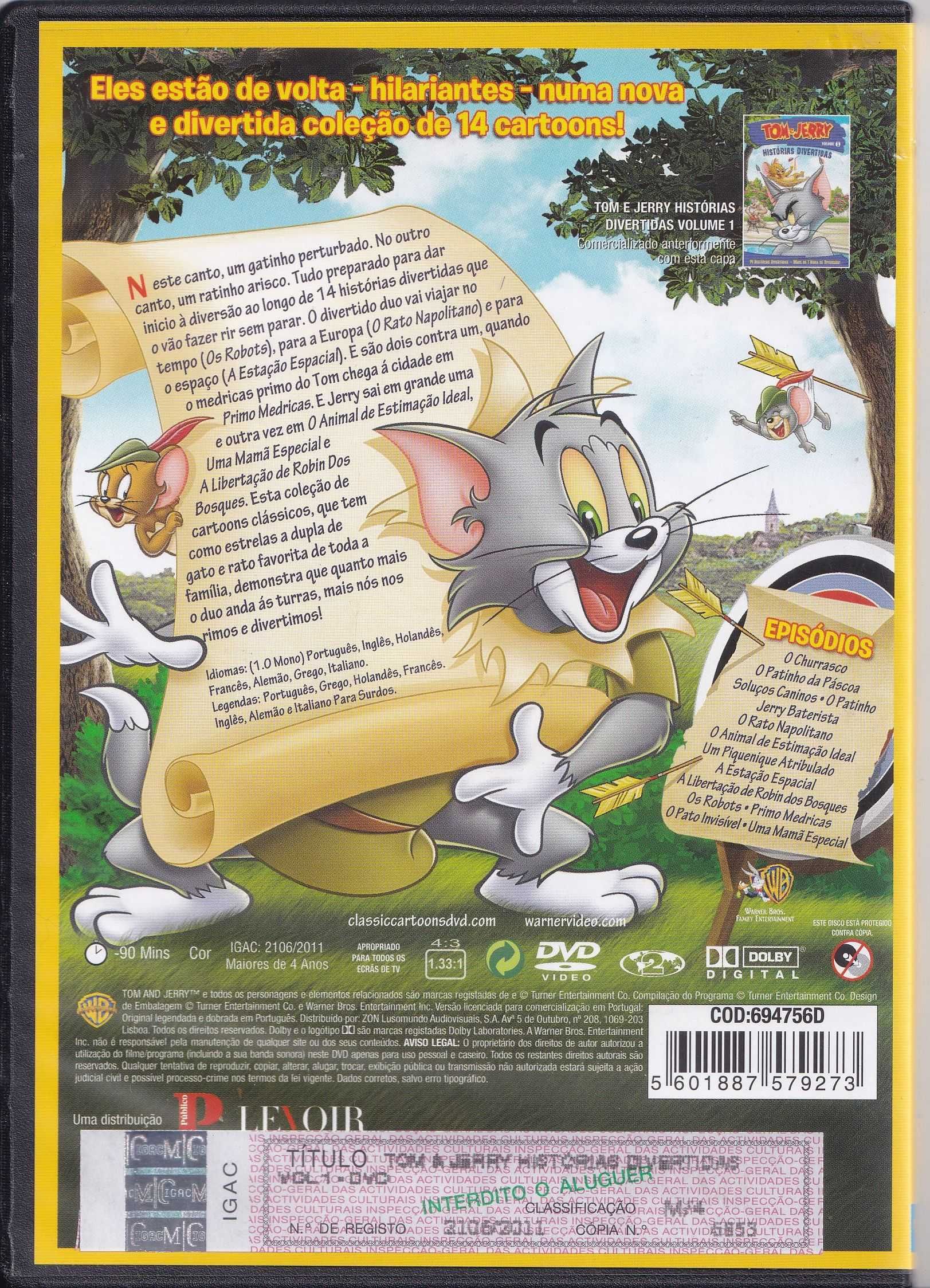 DVD  - Tom e Jerry