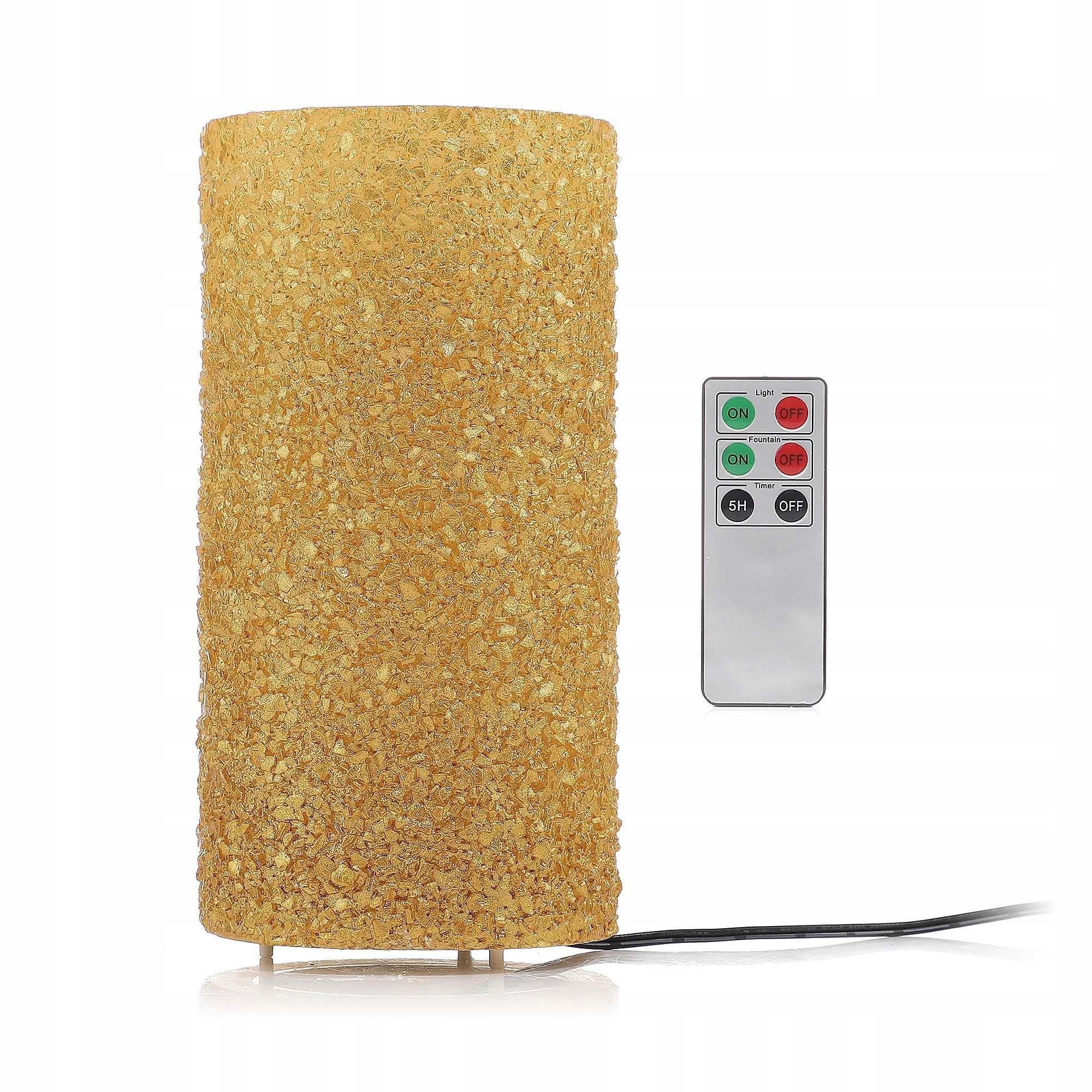 Dyfuzor nawilżacz powietrza złota świeca LED złota dekoracja 20 cm