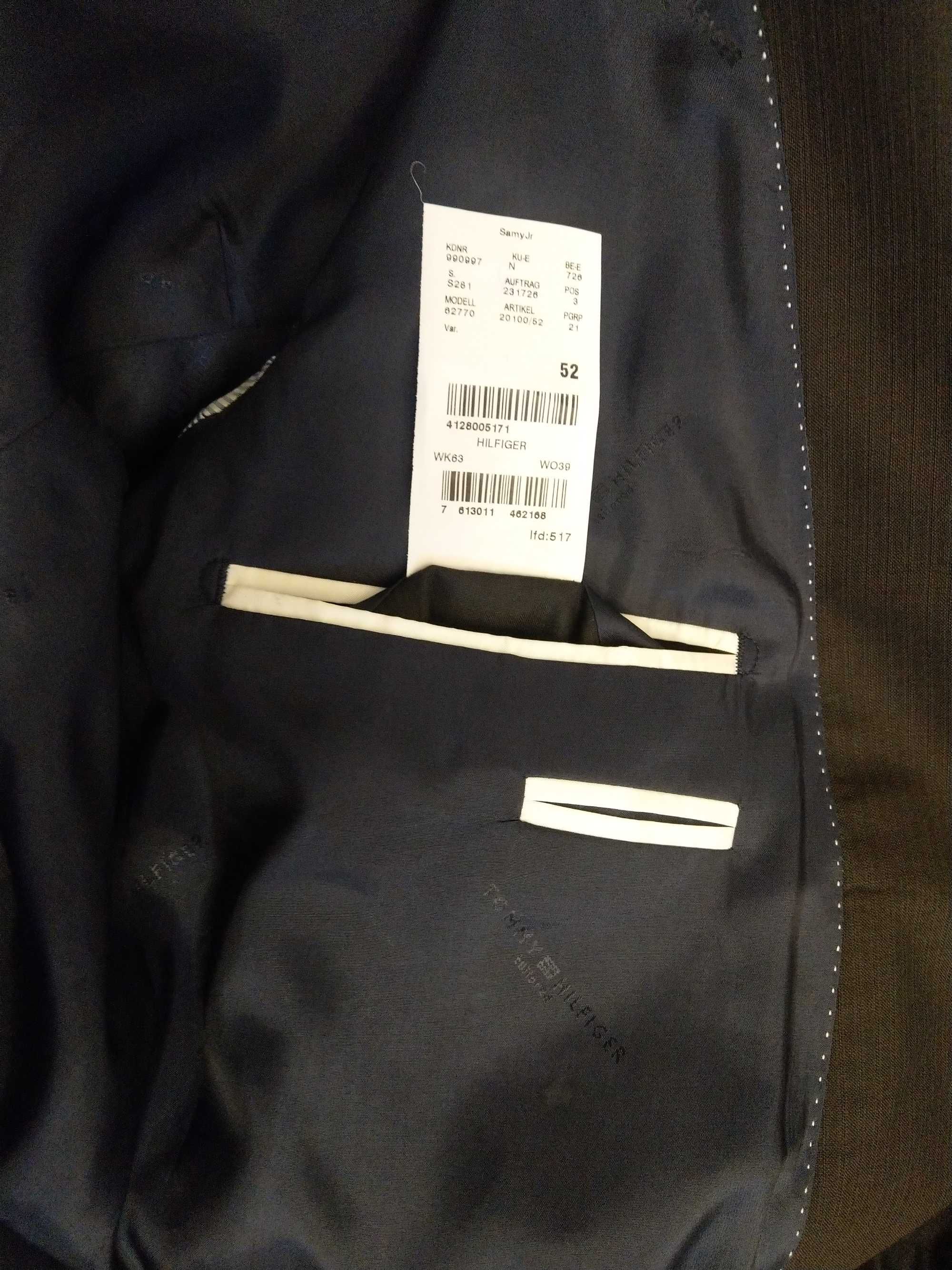 Nowa Tommy Hilfiger elegancka marynarka brazowa meska 100% welna