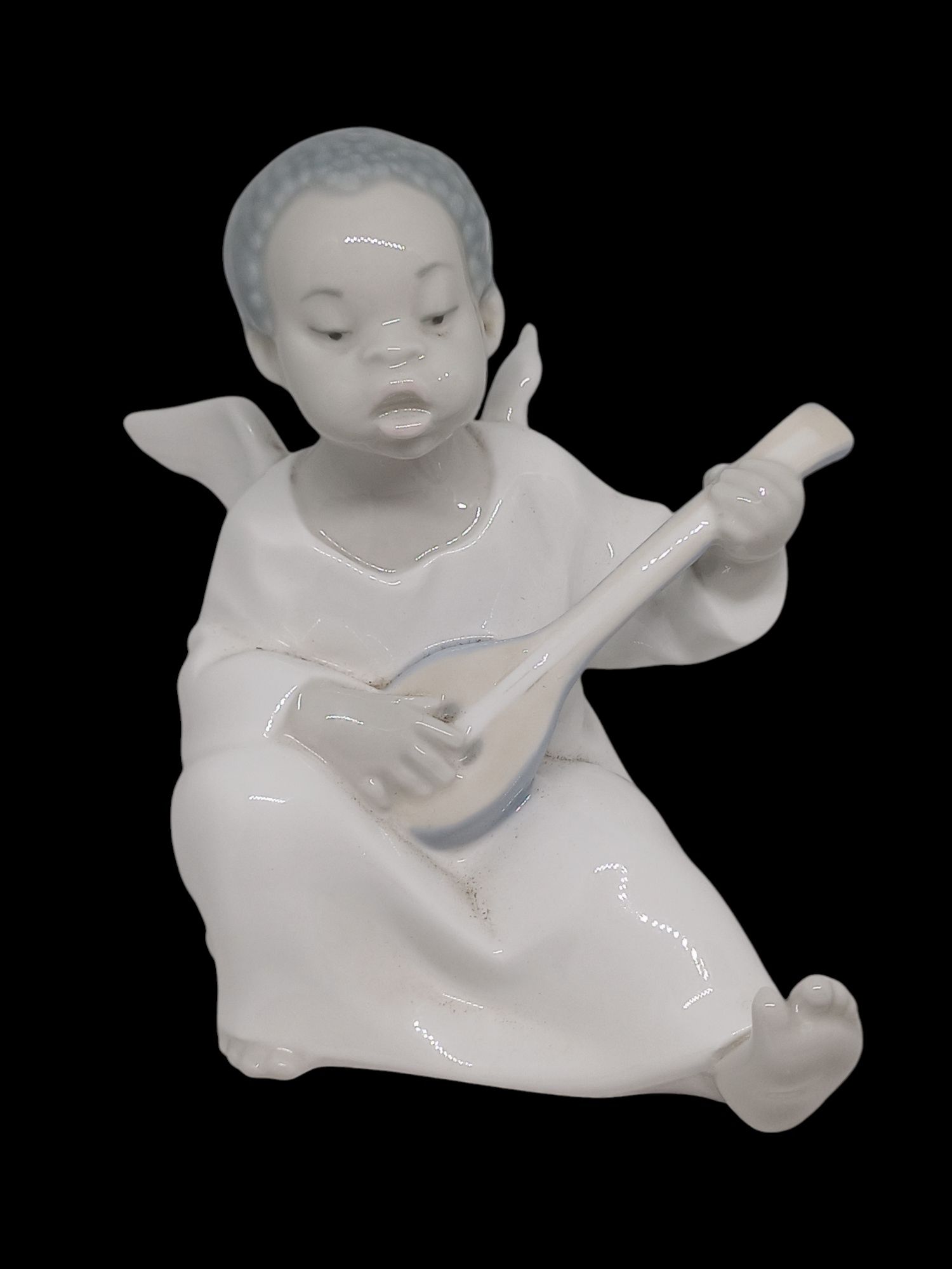 Figura antiga de anjo musico fabrica LLADRO