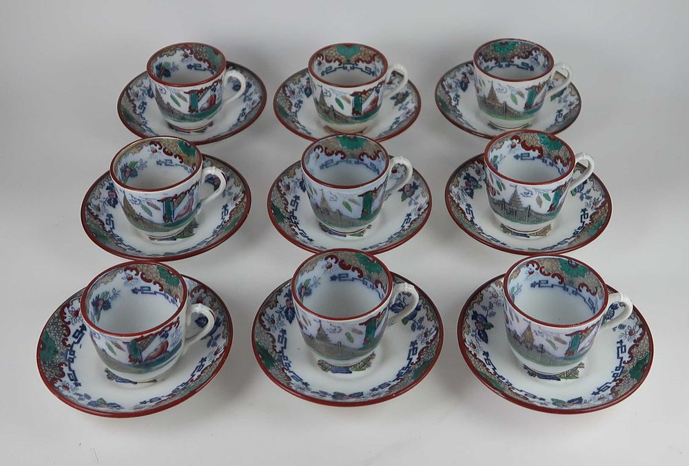 Chávenas Séc. XIX/XX - Opaque De Sarreguemines - Alemanha, cada