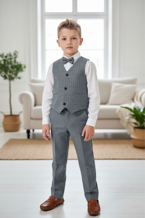 Garnitur komplet elegancki chłopięcy 140
