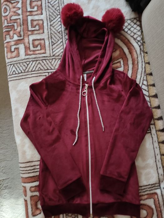 Dresik aksamitny dziewczęcy - rozm. 146 - stan IDEALNY