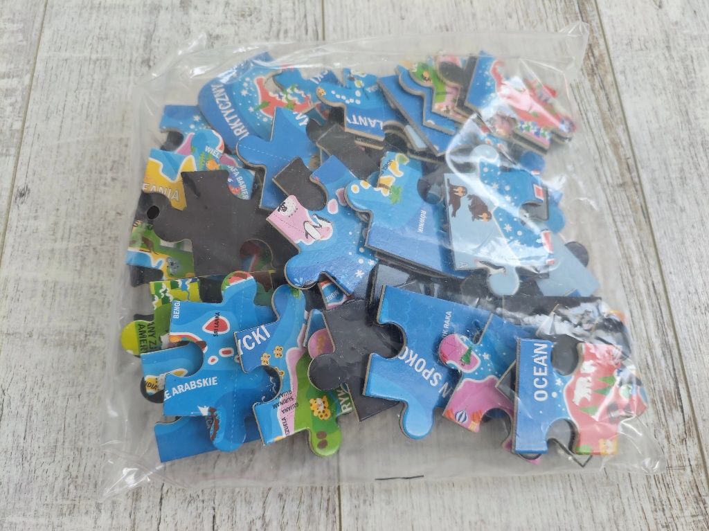 Nowe Puzzle magnetyczne mapa świata