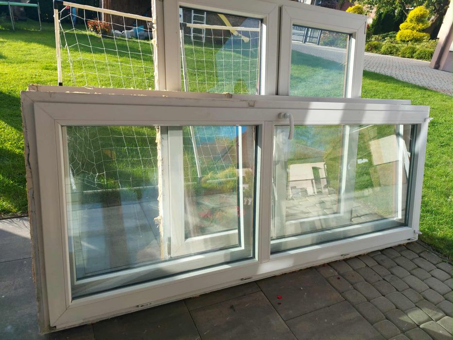 Okno drzwi plastikowe balkonowe z demontażu