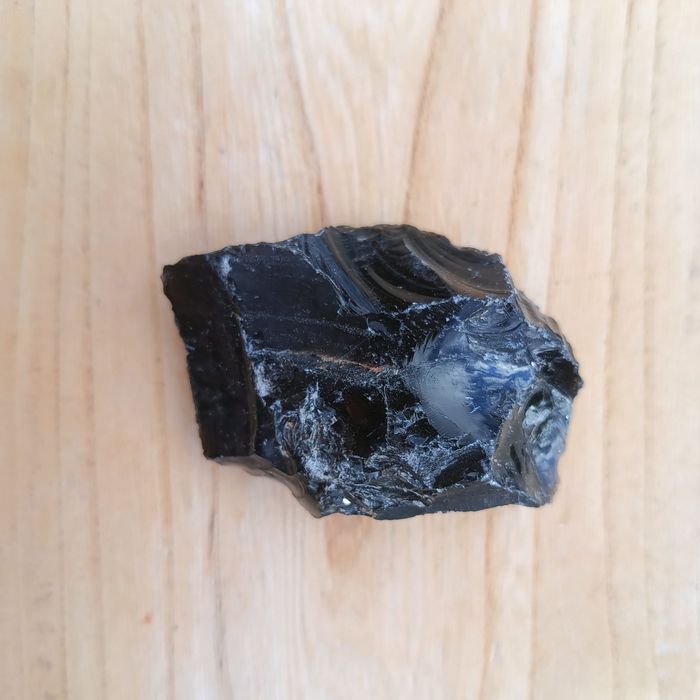 Obsydian czarny szkło wulkaniczne Meksyk waga ponad 35 gram