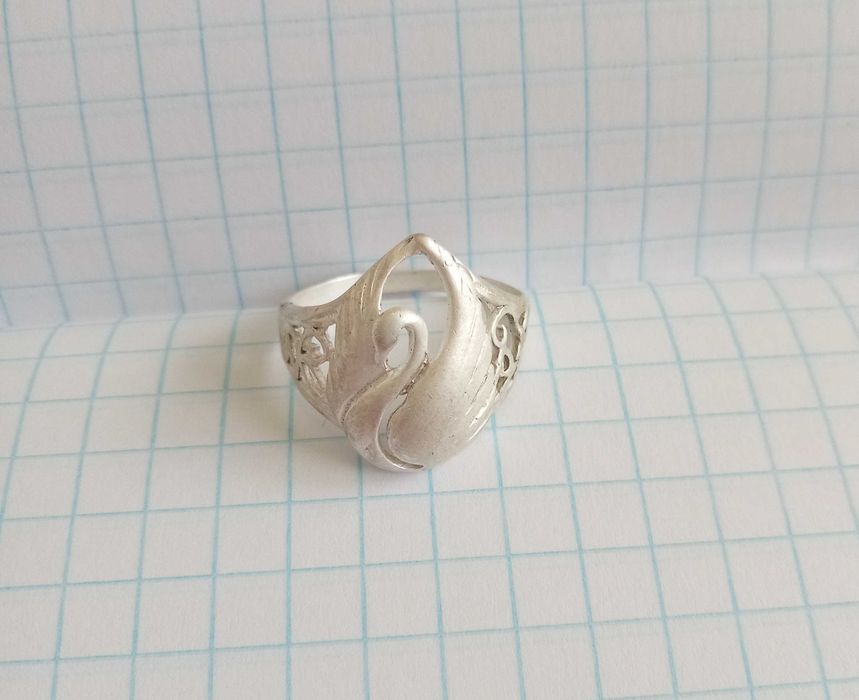 Вінтажний перстень кольцо "Лебідь" Срібло. Розмір 18, вінтаж
