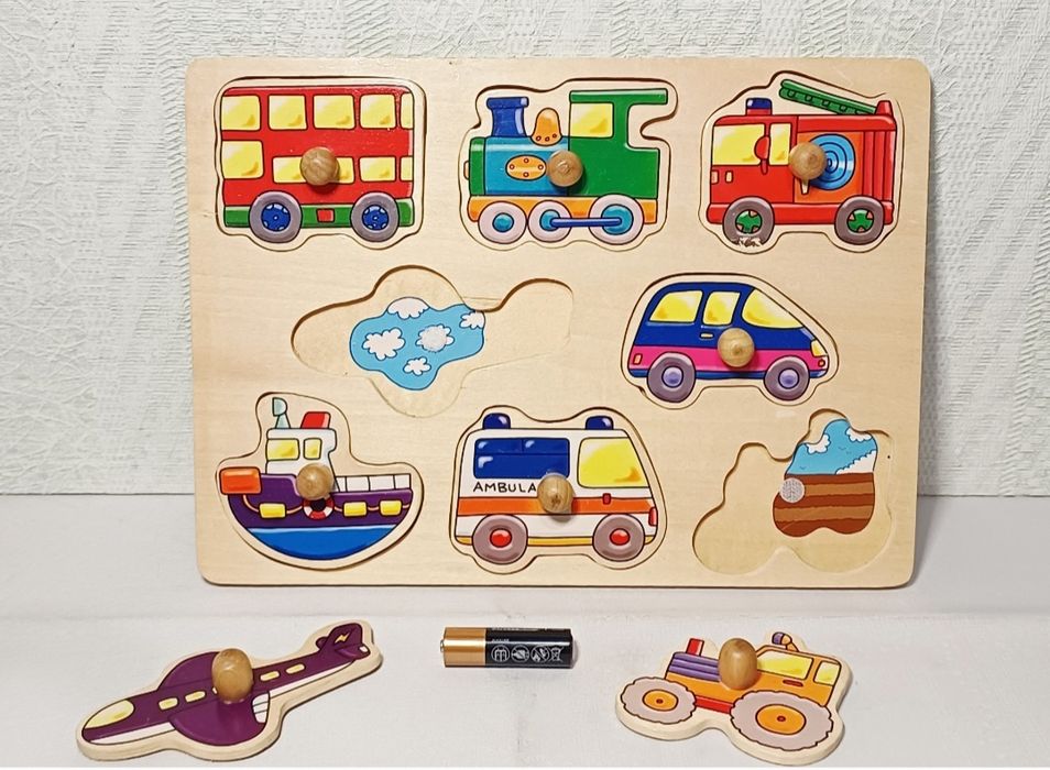 Вкладиші пазли дерев'яні кубики сортер іграшка Монтесорі