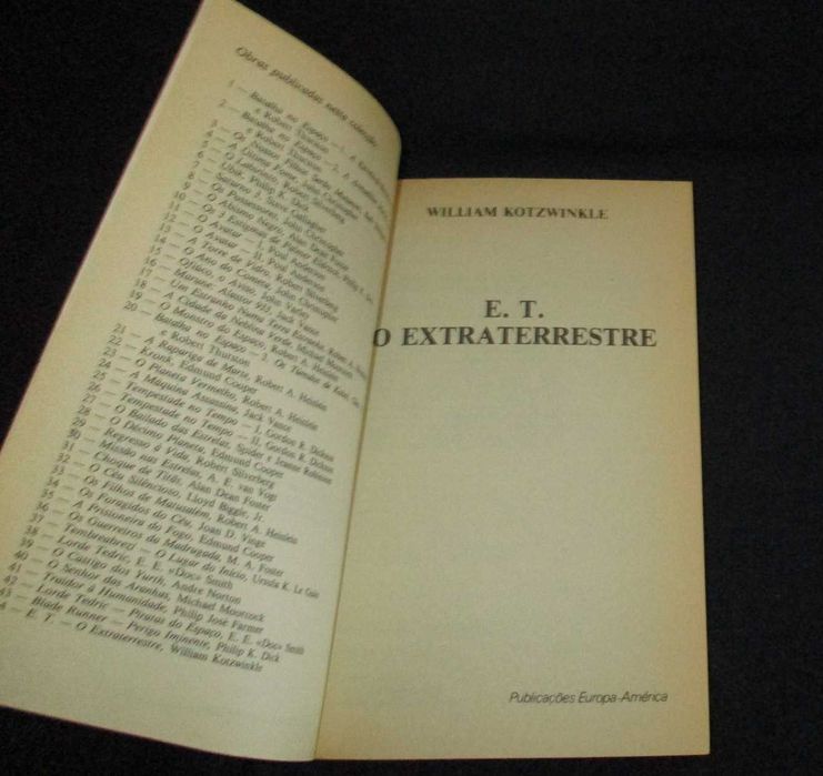 Livro E.T. O Extraterrestre William Kotzwinkle