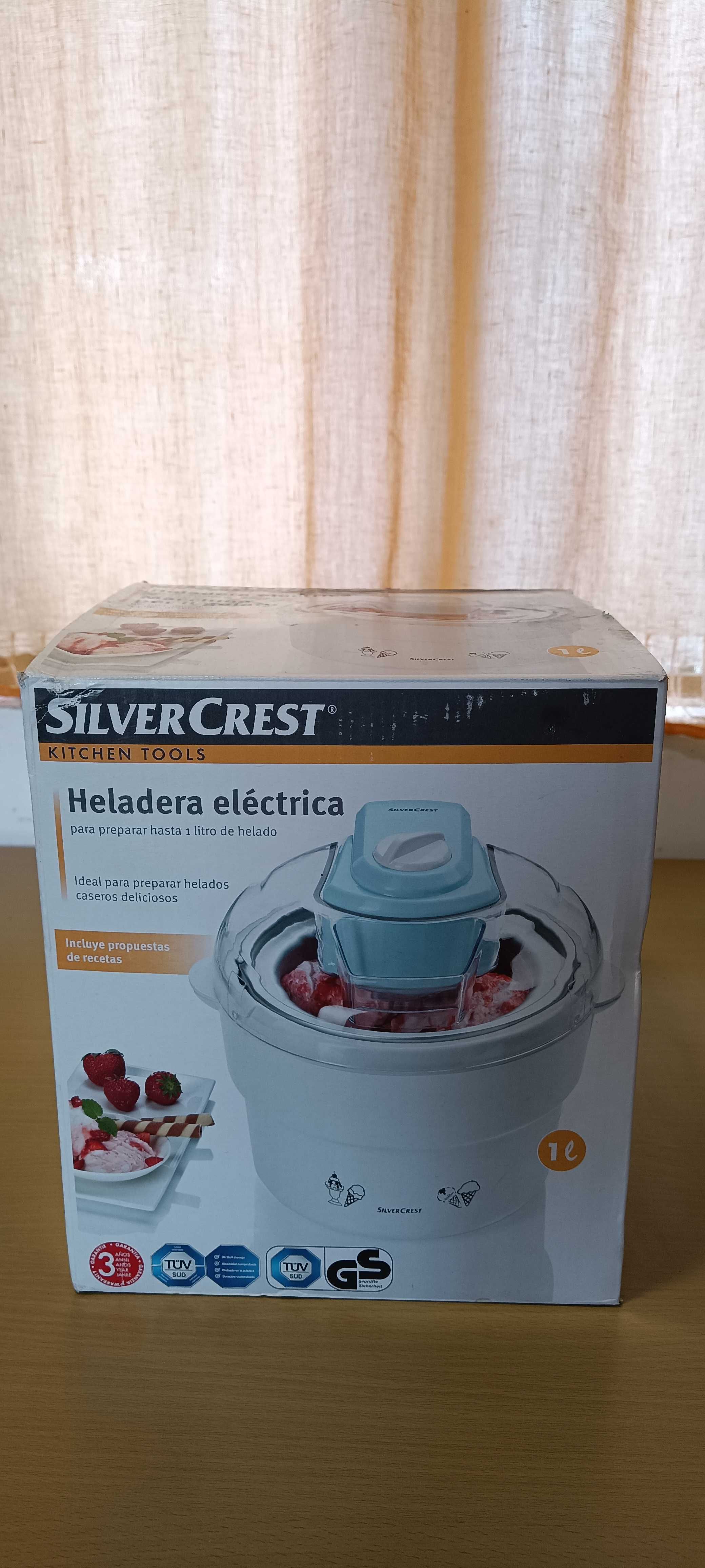 Sorveteria eléctrica Silvercrest, máquina de sorvete