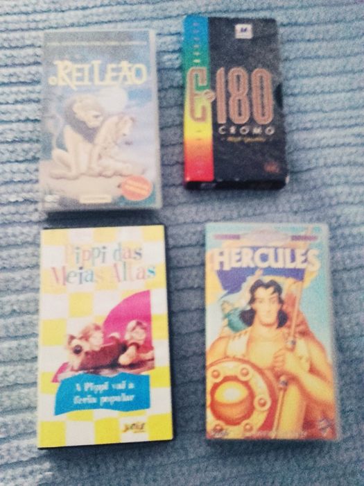 Cassetes Pipi Das Meias Altas Rei Leão Hércules E Power Rangers Novas