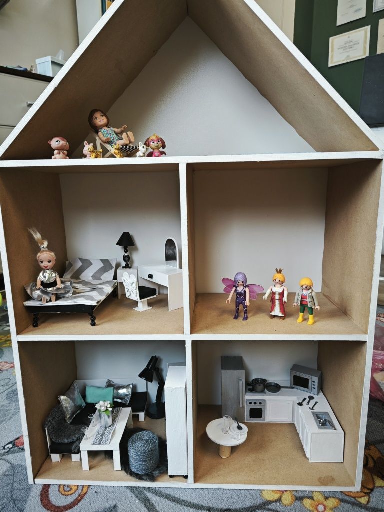 Duży domek dla lalek ,meble diy
