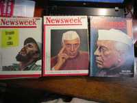 Revistas vintage 1960's Newsweek Fidel Castro e Nheru