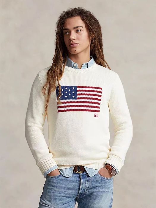 Кофты Polo Ralph Lauren USA Синие и Белые в размерах S-XL