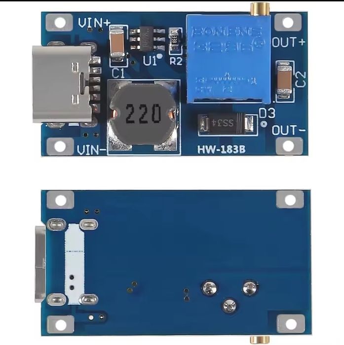 перетворювач DC DC підвищуючий MT 3608 Type C тайп С