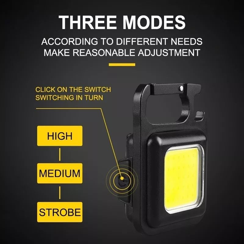 Latarka mini COB LED AKU