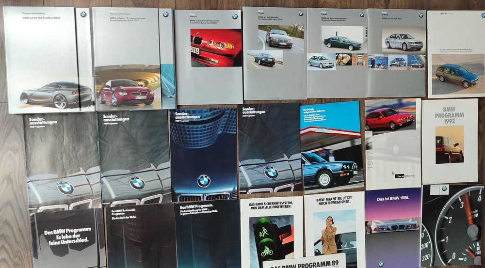 BMW Prospekty różne Programm, Wyposażenie, materiały prasowe
