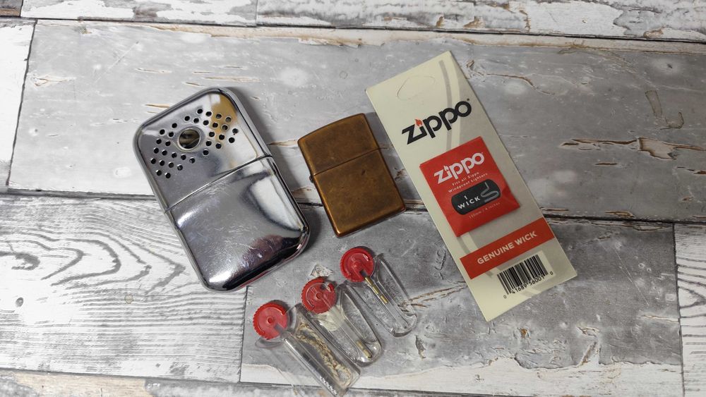 zapalniczka zippo + ogrzewacz + akcesoria