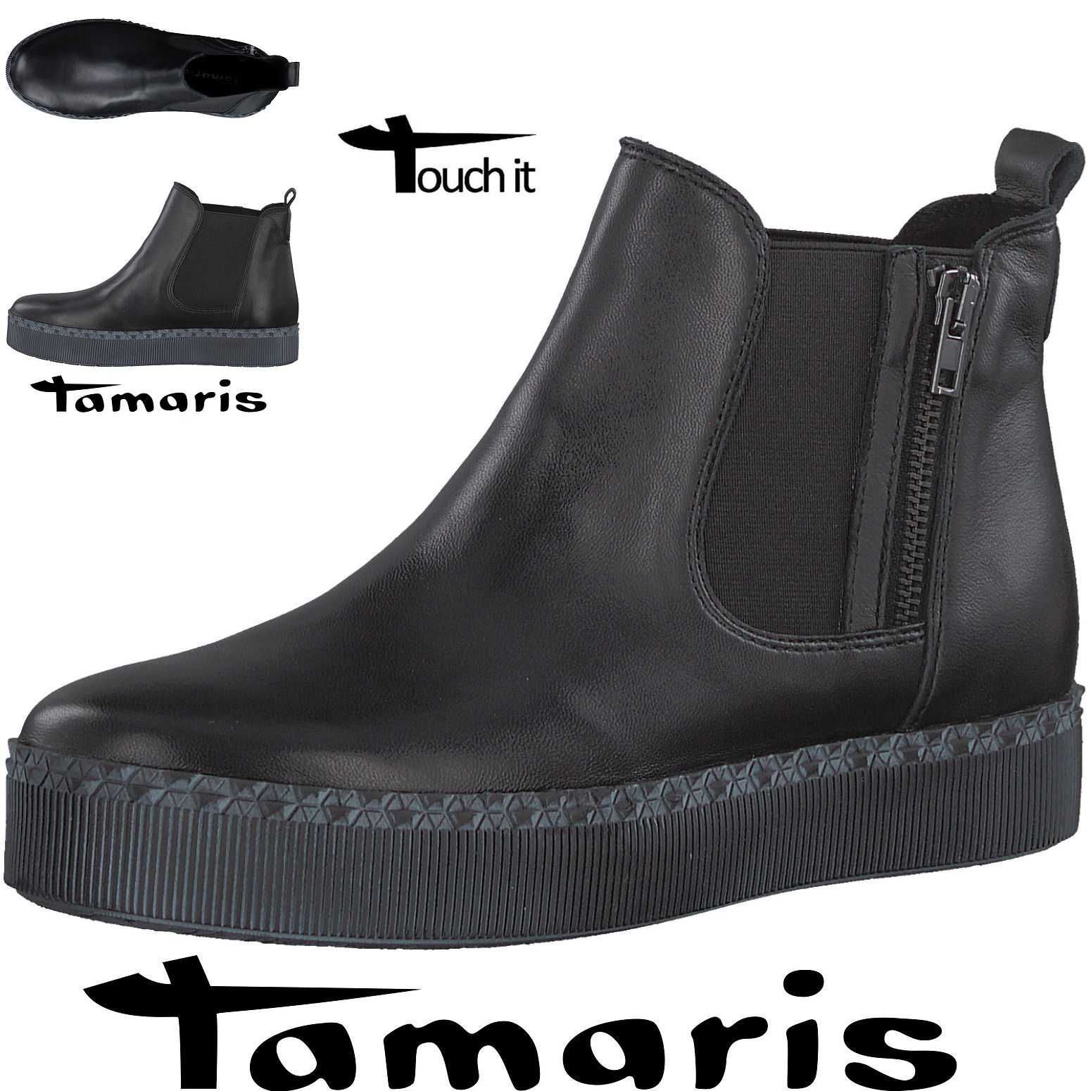 Botki damskie skóra czarne TAMARIS 25488 r. 37