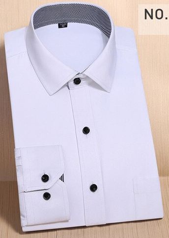 Camisa de ajuste regular masculino sem rugas