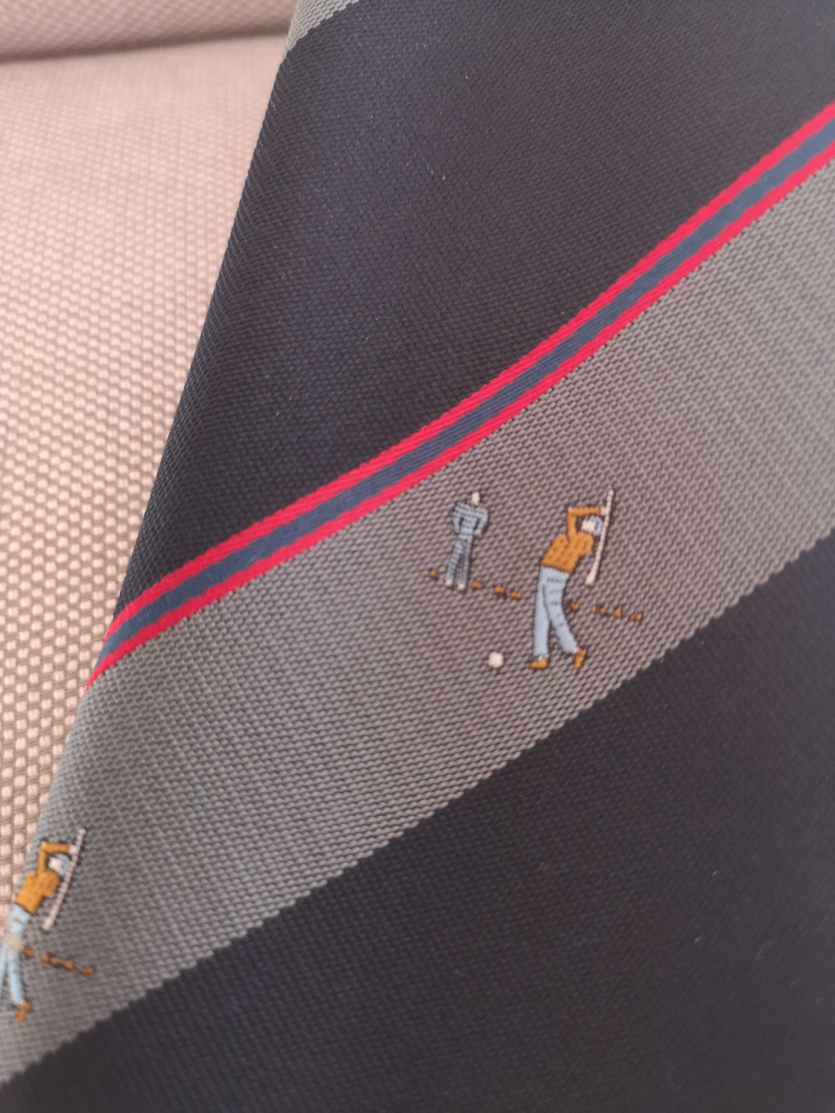 Création Jacques vintage krawat w paski golf