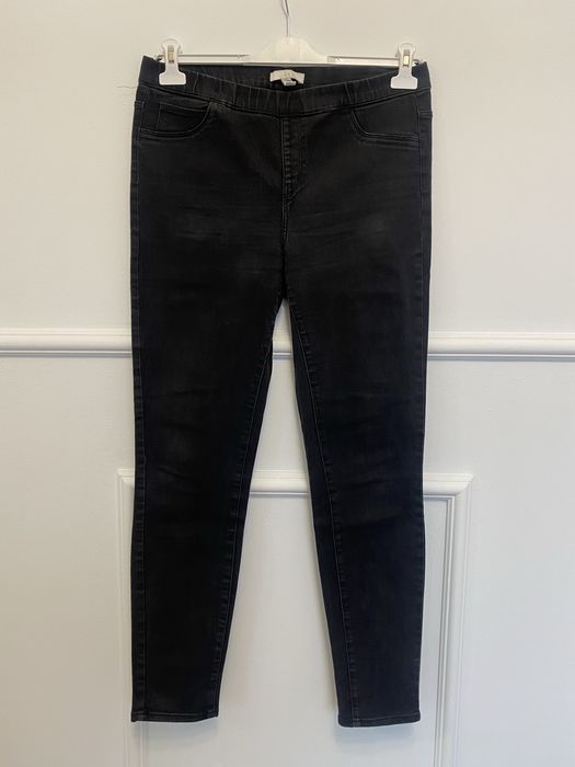 Spodnie tregginsy 44 XL H&M czarne jeansy 2 sztuki