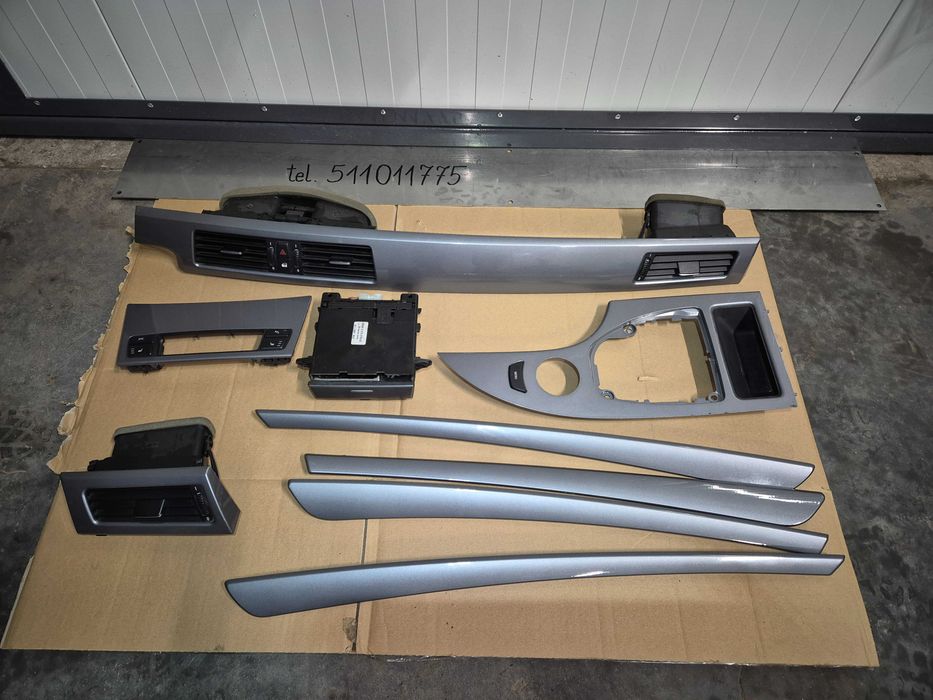 Listwy dekory srebrne BMW e60 polift szare pod CCC poliftowe