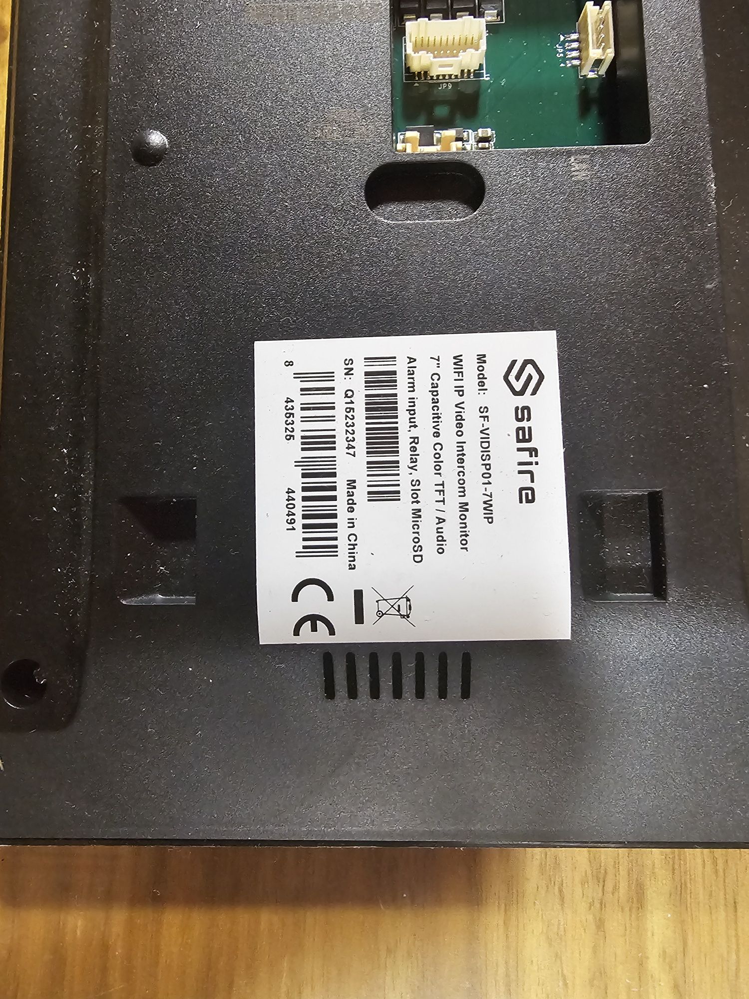 Video Porteiro SAFIRE VIDISP01-7WIP – Monitor 7 TFT