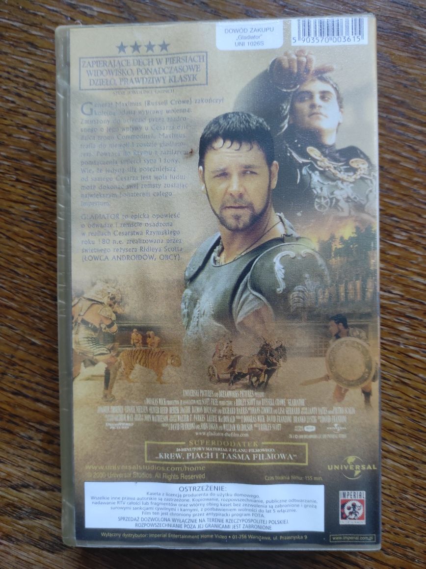 Gladiator, VHS, 2000