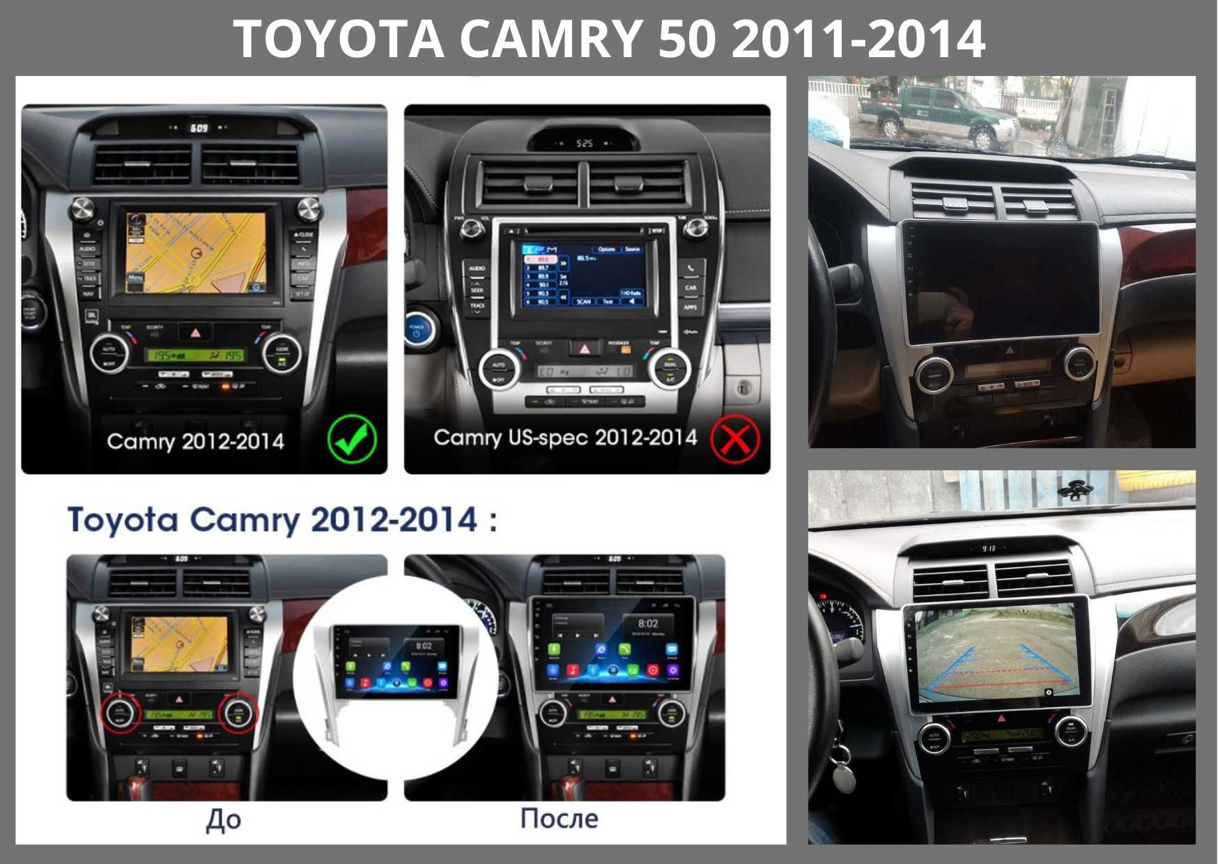 Штатна магнітола для Toyota Camry 50 2011-2014 на базі Android 10