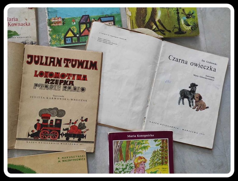 Stare książki książeczki dla dzieci, wierszyki, bajki, PRL