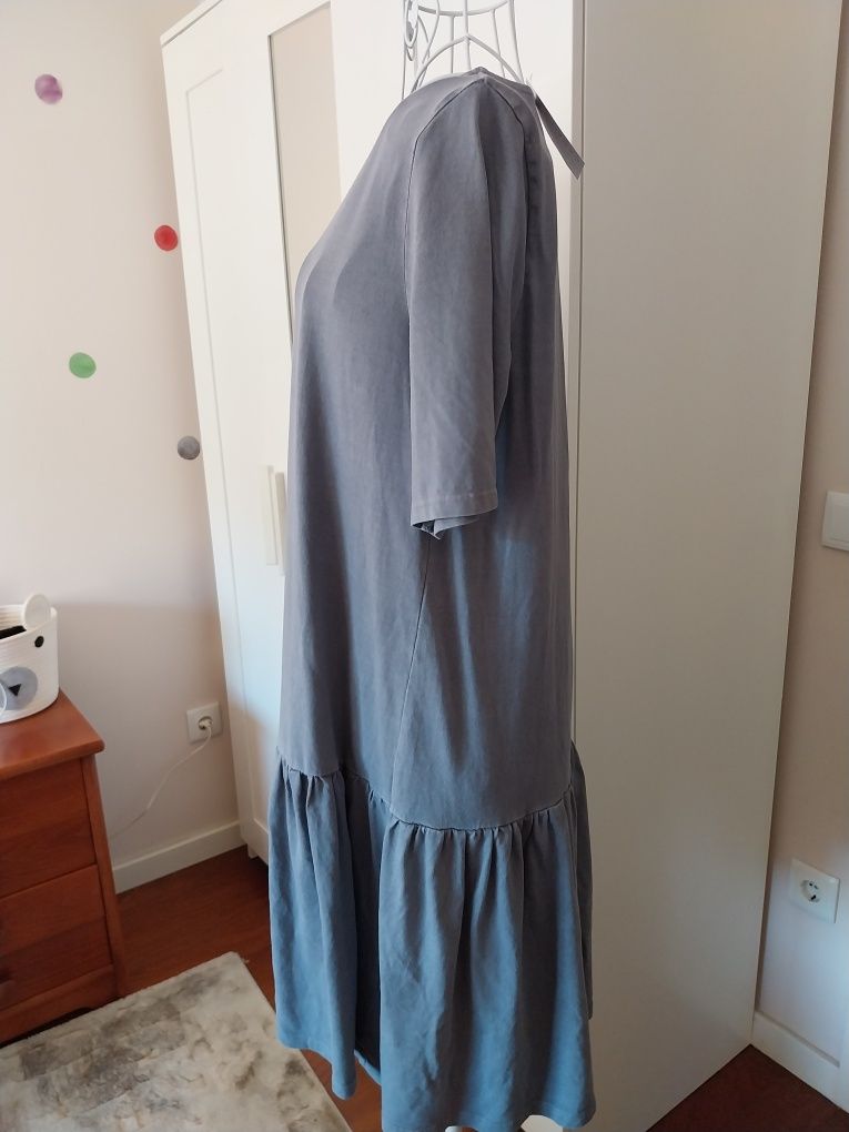 Vestido, cinzento azulado, Camaïeu, Tamanho M, novo com etiqueta