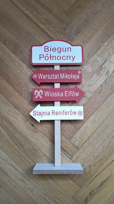 Ozdoba świąteczna Boże Narodzenie drogowskaz