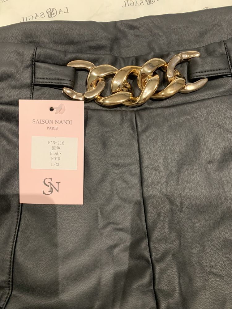Woskowane leginsy L/XL