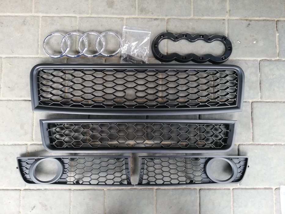 Zestaw kratek plaster miodu Audi A4 B6 nie S-Line komplet połysk mat